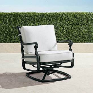 Carlisle Swivel Lounge Chair with Cushions in Onyx Finish