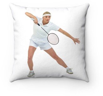 Badminton Player Pillow - Throw Custom Cover Gift Idea Room Decor