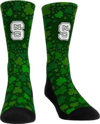 Men's and Women's Rock 'Em Socks Nc State Wolfpack St. Patrick's Day Shamrock Crew Socks