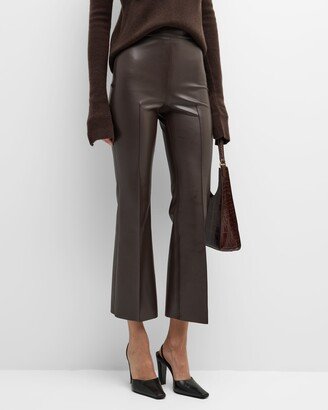 Grey/Ven Porterfield Cropped Vegan Leather Flare Pants