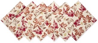 Rustic Leaves Print Napkin, Set of 6