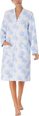 42 Quilted Zip Robe (Blue Hydrangea) Women's Pajama