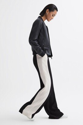 Contrast Side Wide Leg Trousers