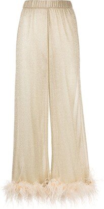 Lumière Plumage wide-leg trousers