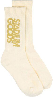 STADIUM GOODS® logo Champagne crew socks