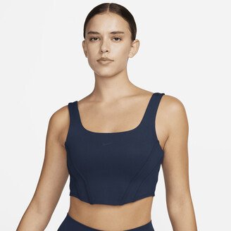 Women's Sportswear Light-Support Padded Corset Bra in Blue