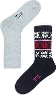 Multi Snowflake Boot Socks, Pack of 2