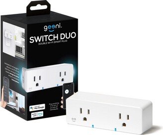 Geeni Switch Duo Double Smart Plug, White, 2 Outlets â No Hub Compatible with Alexa and Google Assistant, Requires 2.4 GHz Wi-Fi