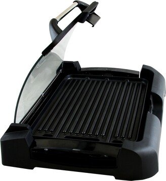 Megachef Reversible Indoor Grill & Griddle With Removable Glass Lid-AA