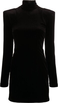 Stretch-Velvet Minidress