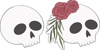 Skull 2 With Or Without Florals Cookie Cutter