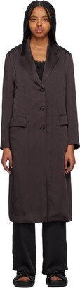 Youth Brown Crushed Coat