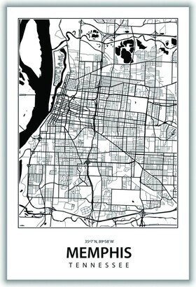 Stanley Print House Map Of Memphis Tennessee