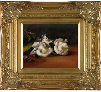 By Overstockart Branch of Peonies with Pruning Shears Victorian Frame, 16 x 18