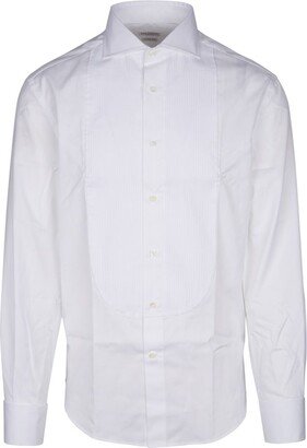 Curved Hem Buttoned Shirt-AI