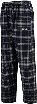 Men's Concepts Sport College Navy Seattle Seahawks Ultimate Plaid Flannel Pajama Pants