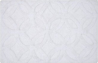 Knightsbridge Arch Bath Rug Cotton Non Skid Back - , White