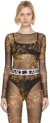 Black Mesh Regalia Baroque Bodysuit