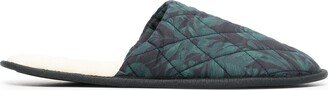 Byron-print quilted slippers