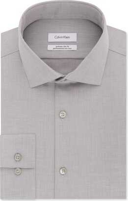 Men's Extra-Slim Fit Non-Iron Performance Herringbone Dress Shirt