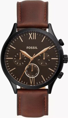 Fossil Outlet Fenmore Multifunction Brown Leather Watch jewelry