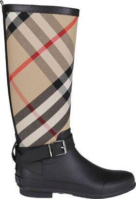 House Checked Slip-On Rain Boots