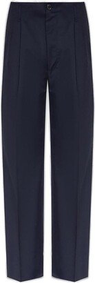 Pleat Front Straight-Leg Trousers