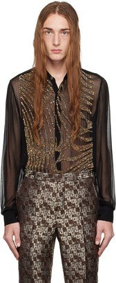 Black Embellished Shirt