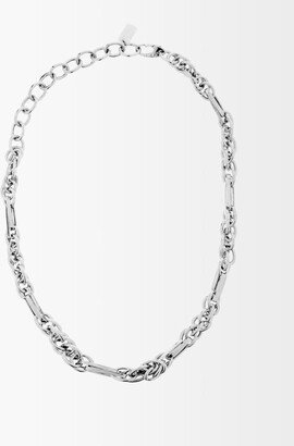 Mixed Chain-link 14kt White-gold Necklace