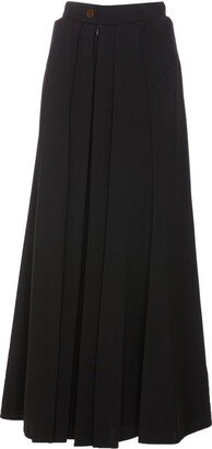 Pleated Midi Skirt-AQ