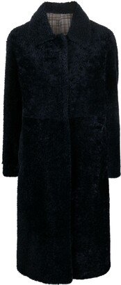 Shearling Single-Breasted Coat-AA