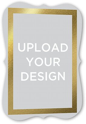 Valentine's Day Cards: Upload Your Own Foil Design Portrait Valentine's Card, Gold Foil, Matte, Signature Smooth Cardstock, Bracket-AA