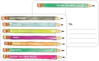 RosanneBECK Collections 10ct Post Cards Thank You Pencils