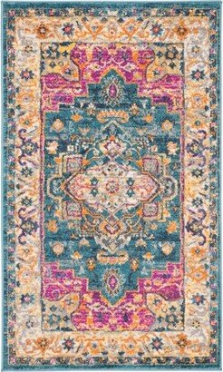 Madison MAD202 Power Loomed Area Rug - Blue/Multi - 2'6x4'