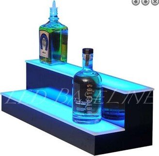 38 2 Step Led Color Changing Lighted Liquor Bottle Display