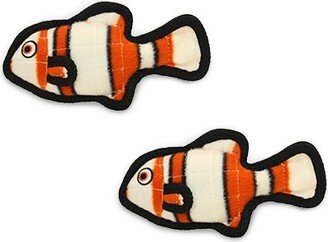 Tuffy Ocean Creature Jr Fish Orange, 2-Pack Dog Toys