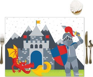 Big Dot Of Happiness Calling All Knights & Dragons - Party Table Decor Medieval Party Placemats 16 Ct