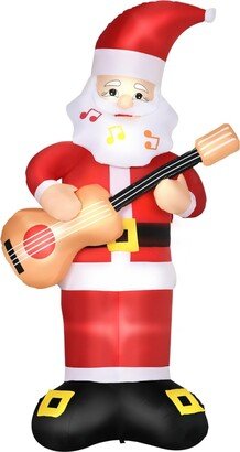 6' Inflatable Christmas Guitar Santa Blow-Up Outdoor Display