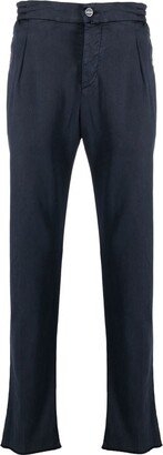 Logo-Patch Straight-Leg Trousers-AX