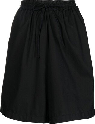 Drawstring-Waist Poplin Bermuda Shorts