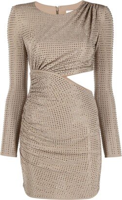 Rhinestone-Embellished Mini Dress