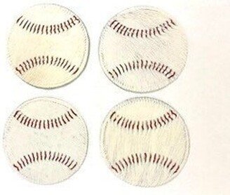 Baseball Coasters Cowhide Coaster Set New Home Gift For Her Him