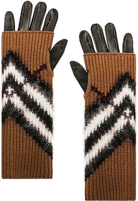 Chevron Glove in Brown