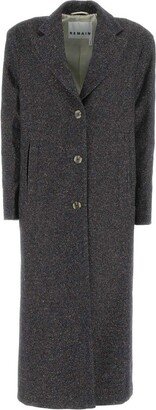 Single-Breasted V-Neck Coat-AA