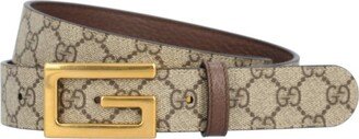 Monogram Print Reversible Buckle Belt