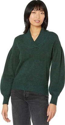 Vinson Shawl-Collar Pullover Sweater (Heather Bottle) Women's Sweater