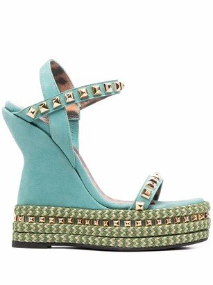 Studded Wedge Sandals