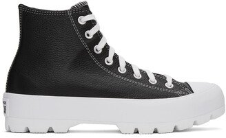 Black Leather Lugged Chuck Taylor All Star High Sneakers