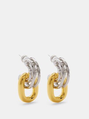 Double Layer 18kt Gold-plated Hoop Earrings