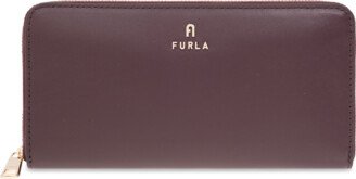 ‘Camelia’ Wallet With Logo - Purple